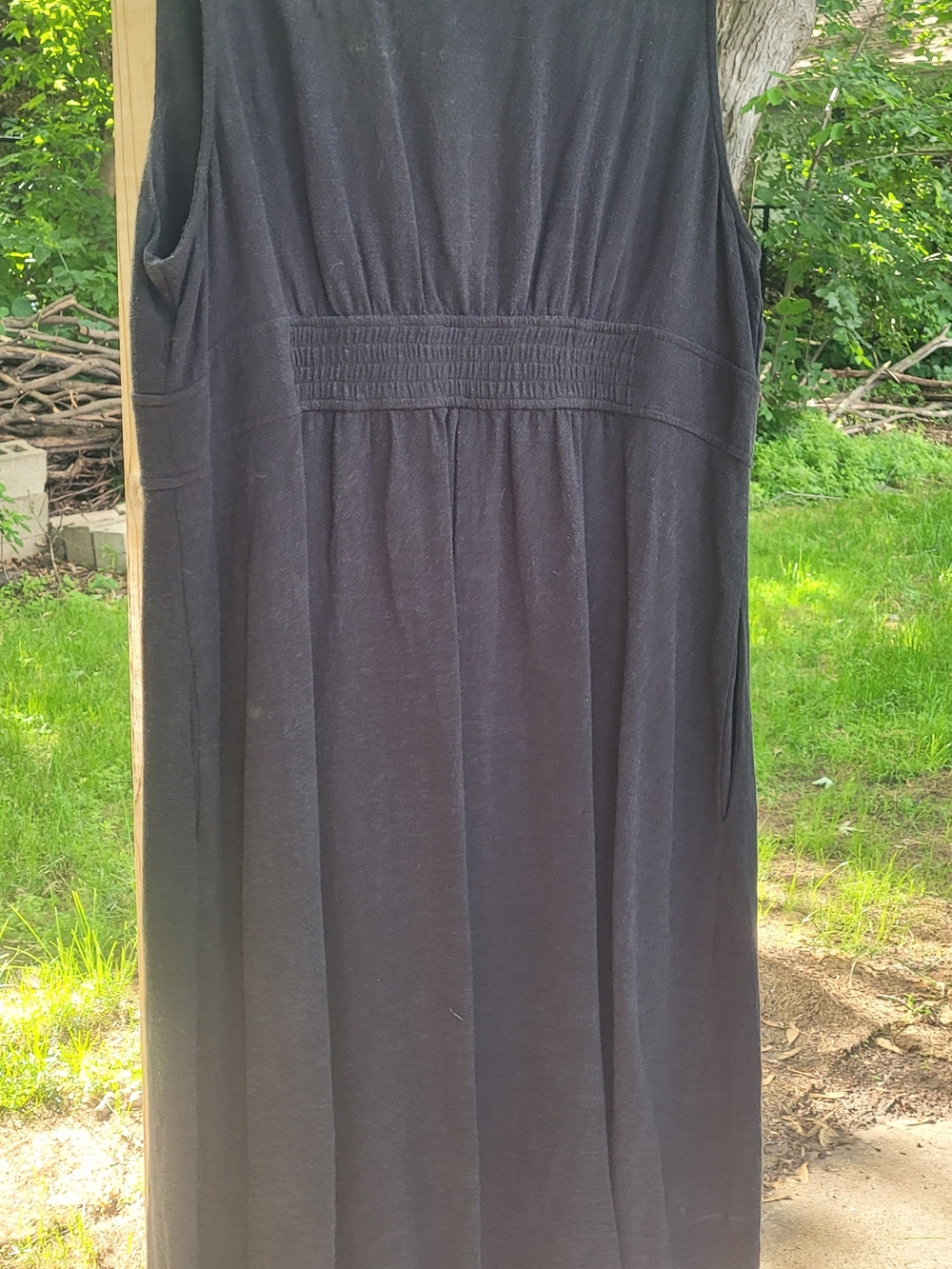 Universal Thread Black Tie-Front Button Midi Dress - Picture 6 of 6
